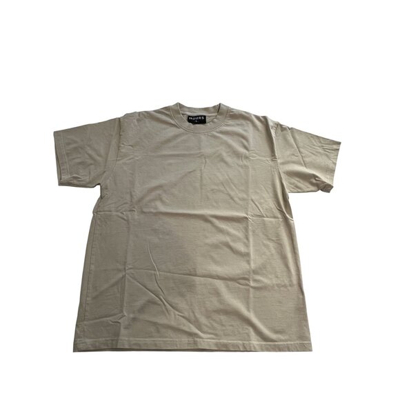 HOURS Short Sleeve T-Shirt in Cream - Picture 1 of 3